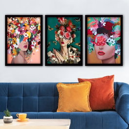 Wallity Cuadro Decorativo Enmarcado Desconocido (3 Piezas)